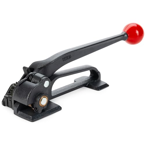 IDL Packaging S-290 Steel Strapping Tensioner for 38 to 34 Width Strapping - Heavy-Duty Banding Tool for High Tensile Packaging - Feedwheel Strapping Tool with Long Service Life