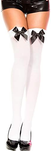 DSORVICD Women's Thigh High Stockings with Bow Opaque Over The Knee Socks Sexy Lingerie Stocking