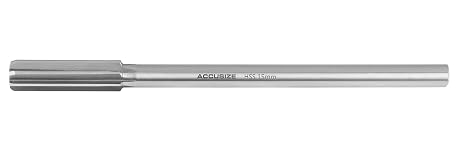 Accusize Industrial Tools 15.0 mm H.S.S. M2 Straight Shank Straight Flute Chucking Reamers, Right Hand, Shank Dia 11 mm, 6 Flute, 8'' Oal, 0400-5150 | 15.0 mm HSS M2 Straight Shank Straight Flute Chucking Reamers, RH, Shank 11 mm, 6 Flute, 8" OAL