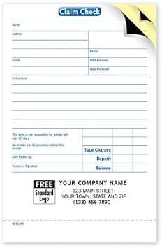 Jewelry Repair Order Form-Cum-Envelope