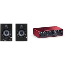 PreSonus Eris 4.5BT (2nd Generation) 4.5-inch Media Reference Monitors with Bluetooth Wireless Technology & Focusrite Scarlett 2i2 4th Gen USB Audio Interface