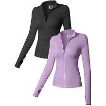 OQQ Womens 2 Piece Long Sleeve Tops Stand Neck Front Zipped Stretch Fitted Underscrubs Tee Shirts Tops