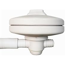 UFO 10 Funnel Rain Barrel Diverter with Overflow Hose for Poly Drums (White)