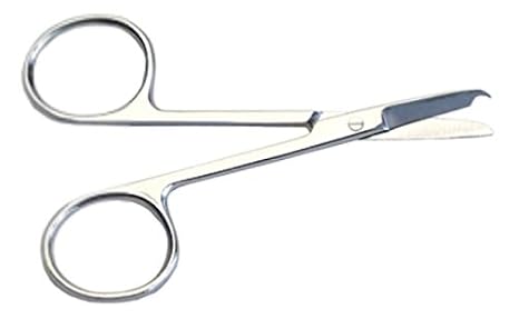 Grafco Operating Scissors, Curved, Sharp/Blunt, 4.5" Length, 2633