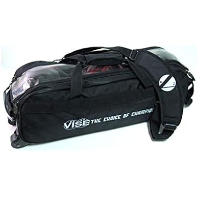 Vise Clear Top 3 Ball Tote Roller Bowling Bag- Black