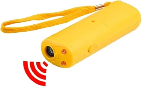 Ultrasonik Köpek Kovucu ve Eğitim Cihazı, LED Işıklı, El Tipi, Premium Seri Ergonomik Pilli 9 Volt 150 Desibel Ledli Flaş Ultrasonik Köpek Uzaklaştırıcı Eğitici ve Kovucu