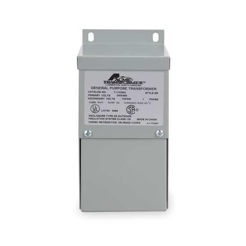Acme Electric T253012S Low Voltage Distribution Transformer, Single Phase, 240 x 480 Primary Volts - 120240 Secondary Volts, 2 kVA