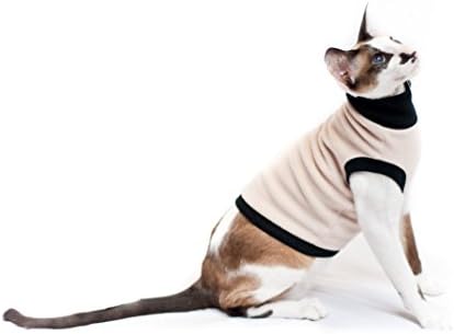 Cat's Turtleneck T-Beige Fleece (S)
