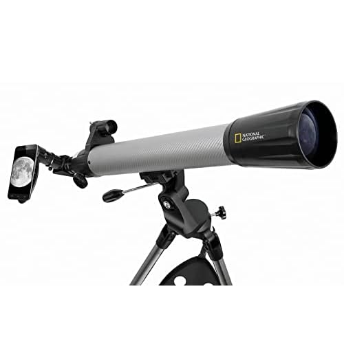 National Geographic 70mm Telescope wPhone Adapter Silver Carbon Fiber