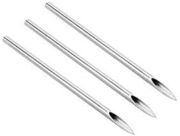 Luxe Modz 50PCS Piercing Needles 8G 10G Body Piercing Straight 2" Sealed Stainless Steel Sterile Disposable Needles for Ear Nose Navel Belly Nipple Tongue Lip Piercing Needles