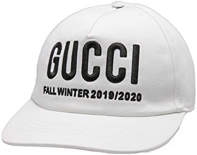 Gucci 596211 Embroidered Baseball Cap, Cotton, Hat, White, 2019/2020 FALL WINTER Logo Men's, white