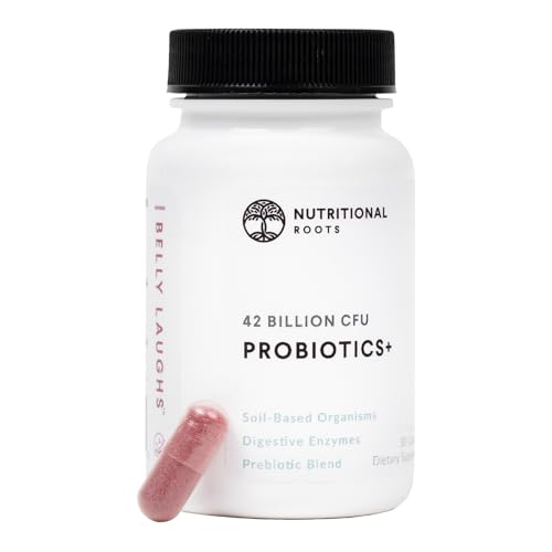 Nutritional Roots - Probiotics  Soil-Based Organisms, Probiotics, Prebiotics - Digestive Enzymes - Delay Release - Dietary Supplement - 1 Month Supply - 30 Capsules