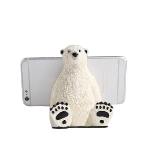 Newfancy Cute Polar Bear Animal Cell Phone Stand for Desk Smartphone Mobile Phone Holder for iPhone Android Smartphone Holder Desk Decorations, One Size