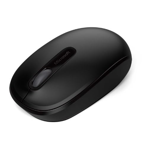 Microsoft Wireless Mobile Mouse 1850 - Black - Comfortable RightLeft Hand Use, Wireless Mouse with Nano transceiver, for PCLaptopDesktop, works with MacWindows 81011 Computers