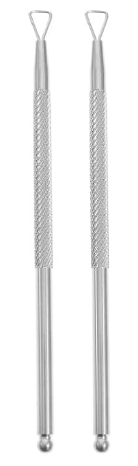 2Pcs Silver Nice & DeftCuticle Pusher Stainless Steel Nail Art Remover Tool Triangle Cuticle Peeler Scraper Remove Gel Nail Polish, Cuticle Pushers, Tools and Accessories