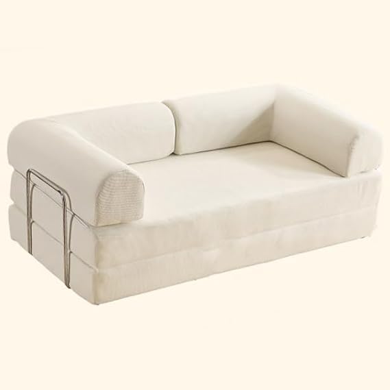 Compression Sofa Convertible Floor Bed Sleeper Loveseat Corduroy Mattress Fold Out Comfy Lounge for Living Room Multi-Functional Memory Foam with Armrest Portable Couch Small Spaces(Size:150cm/59inch,