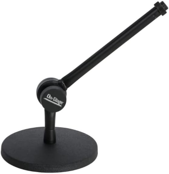 OnStage On-Stage DS300B Posi-Lok 7" Mini Desktop Microphone Boom Stand,Black
