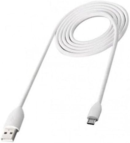 White 3ft USB Cable Rapid Charge Power Wire Sync Micro-USB Data Cord Supports Fast Charging for Verizon LG Optimus Zone 2 - Verizon LG Optimus Zone 3 - Verizon LG Stylo 2 V - Verizon LG Transpyre