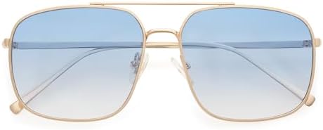 SOJOS Trendy Square Aviator Sunglasses for Women Men, Gold Frame Light Tint Gradient Shades SJ1176