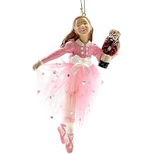 Kurt Adler Pink Clara Resin, Christmas Ornament