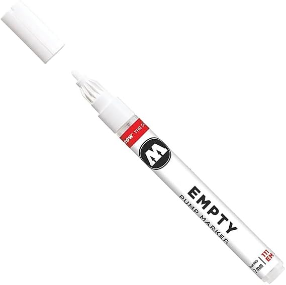 Molotow ONE4ALL Empty Acrylic Paint Marker, 2mm, Use with Molotow ONE4ALL Acrylic Paint Refill (Sold Separately) (111.000)