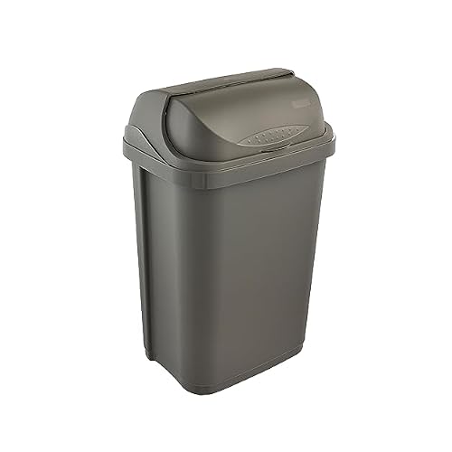 keeeper Rubbish Bin with Roll Cover, 25 litres, Rasmus Eco Line, Gray