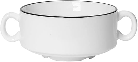Ceramic Breakfast Bowl, Soup Bowl, Porcelain Bowl for Dessert, Rice, Cereal, Ice Cream, Salad, Fruit, 300ML/10.56OZ