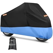 Nilight Motorcycle Cover All Season Universal Oxford Fabric with Lock-Hole Waterproof Durable UV with Storage Bag & Protective Reflective Strip Fits up to 116" Motorcycle