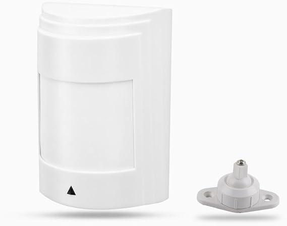 Wired Passive Infrared Motion Sensor Dual PIR Detector with 12V High-Decibel Alarm for Home Security, Ideal for, Bedrooms & Living Rooms