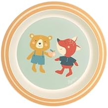 Sigikid Plate Fox & Bear rPET "4 Friends" Mint, One Size