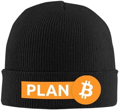 Bitcoin Plan B Knit Beanie Hat Warm Winter Hats Cuffed Beanies Watch Hat for Men Women