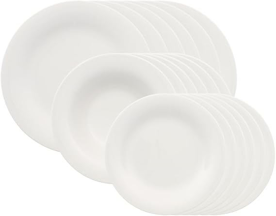 Villeroy & Boch New Cottage Basic 18 Piece Dinnerware Set, White