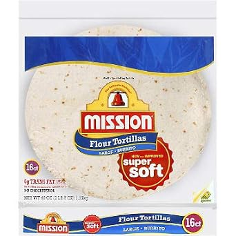 Mission Large Burrito Flour Tortillas 16 ct., 40 oz. A1