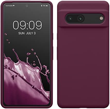 kwmobile Case Compatible with Google Pixel 7 Case - TPU Silicone Phone Cover with Soft Finish - Bordeaux Violet