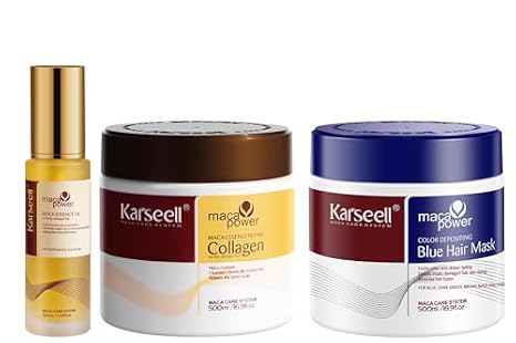 Karseell Blue Hair Color Depositing Mask Collagen Hair Treatment