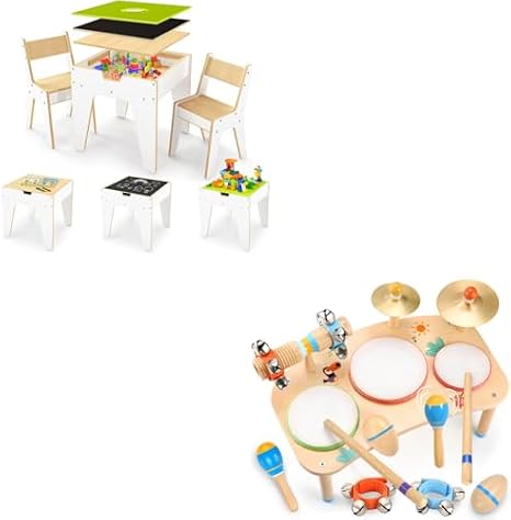 WINGYZ 4-in-1 Activity Table & 3-Note Percussion Set