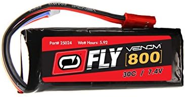 Venom Fly 30C 2S 800mAh 7.4V LiPo Battery with JST Plug - Compare to E-flite EFLB8002SJ30