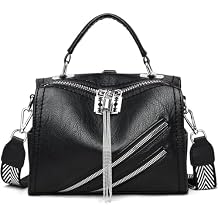 Handbag for Women Convertible Tassels Backpack PU Leather Shoulder Bag Rivets Purse Multifunctional Top-Handle Satchel