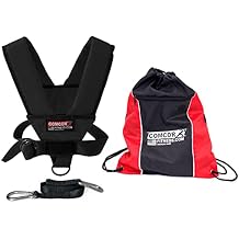 CCS ComCor Pro Sled Harness with Padded Shoulders, Includes 9' Pull Strap and Drawstring Bag - Made in USA