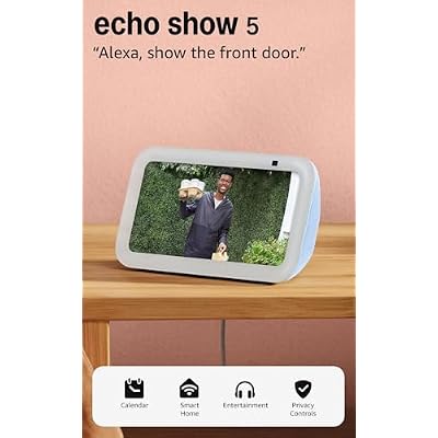 Like-New Amazon Echo Show 5 (newest model), Smart display, Designed for Alexa+, 2x the bass and clearer sound, Cloud Blue