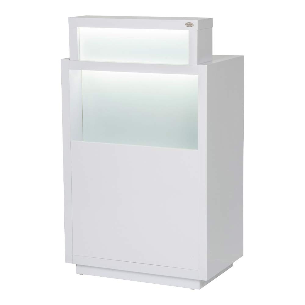 DIR Beauty Salon All Purpose Reception Desk Counter With Illumination Lights ORSACHIOTTO, White