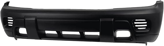 Replacement Front Bumper Cover Primed without Parking Aid Sensor Holes without Fog Light Holes fits 2002-2009 Chevrolet Trailblazer