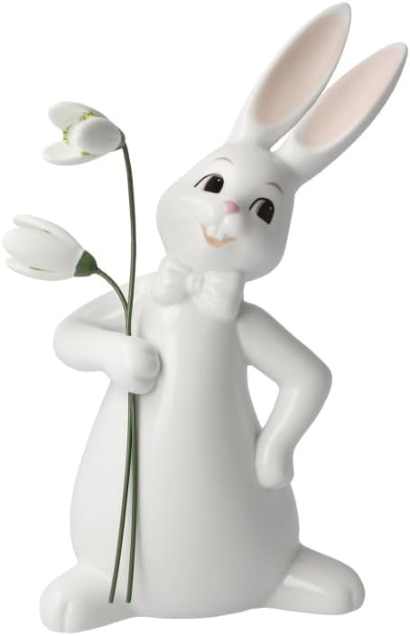Goebel First Flowers Rabbit Figurine - Snow White Easter