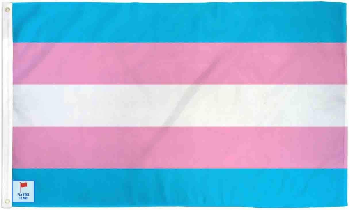 Trans Pride 3x5ft Fly Free Flag - Poly