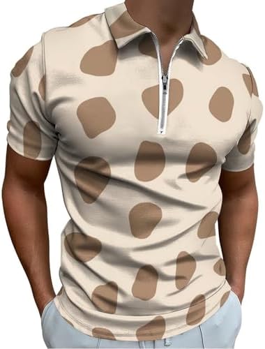 Mens Polo Shirts 2025 Short Sleeve Casual Polo T Shirt Color Block Slim Fit Golf Shirts