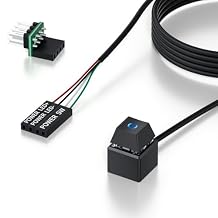 PC Power Button with 118" Cable - Desktop Computer Power Switch, External ON/Off Switch LED, PC Power Supply Button Splitter for Computer Motherboard (Black 118'')