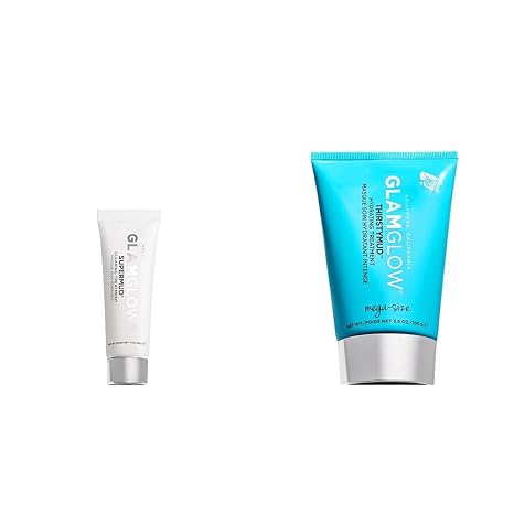 Glamglow SUPERMUD + THIRSTYMUD Set | SupeMud Instant Clearing Treatment Face Mask + ThirstyMud Hydrating Treatment Face Mask