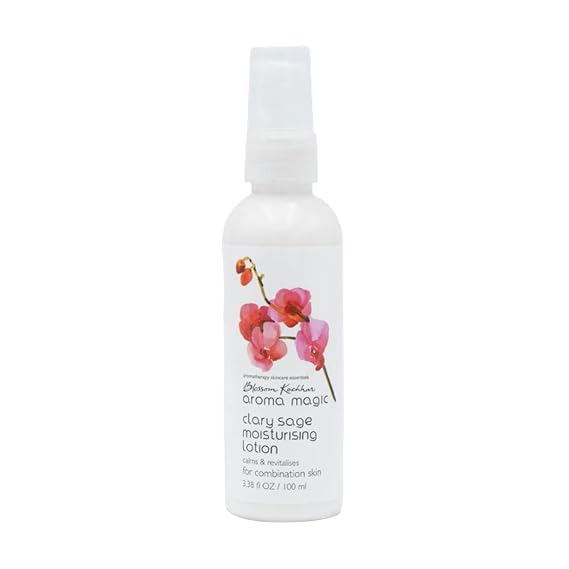 Aroma Magic Clary Sage Moisturising Lotion for Combination Skin | Calms, Soothes & Revitalizes | Lightweight Daily Hydration | Non-Greasy, Natural Skincare | 3.38 Fl Oz (100ml)