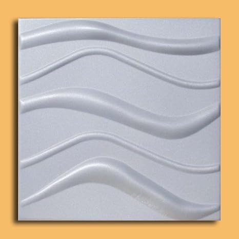 Wave White (20"x20" Foam) Ceiling Tile - High Density Foam