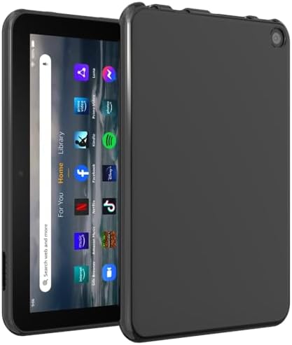 Case for Kindle Fire 7 Tablet 2022 Release-12th Gen 7-Inch, [Lightweight  Protective] Shockproof Soft Ultra Slim Cover, Black